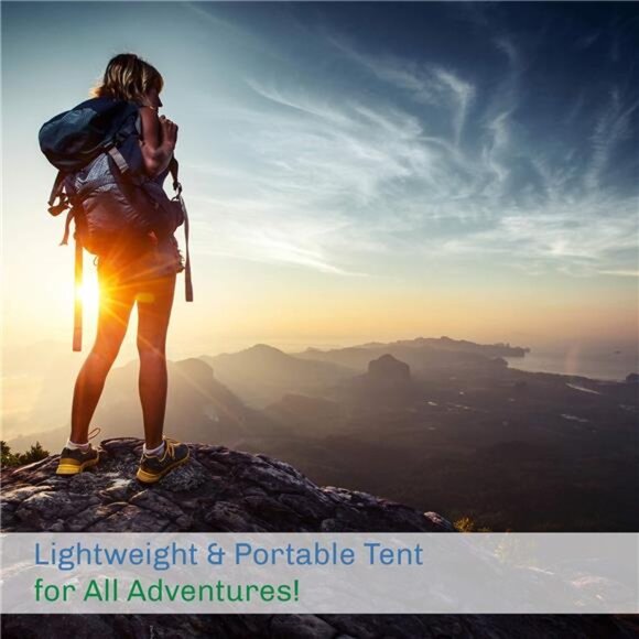 2 Person Dome Tent – Easy Set Up Shelter with Rain Fly and Carry Bag for Camping - Picture 7 of 7